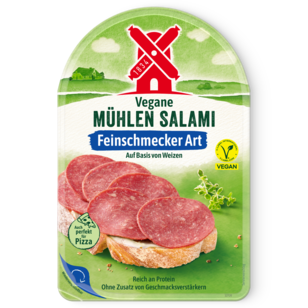 4000405002476 Vegane Mühlen Salami Feinschmecker Art 80g Packshot