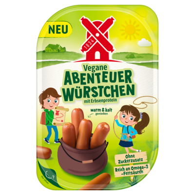 4000405002841 Vegane Abenteuer Wuerstchen 180g - Vegane Mini Wiener speziell für Kinder